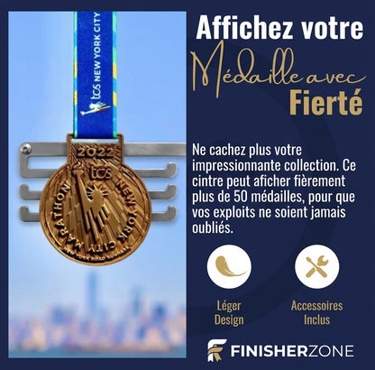 Support Médaille & Dossard - Porte-médailles en métal - Finisherzone
