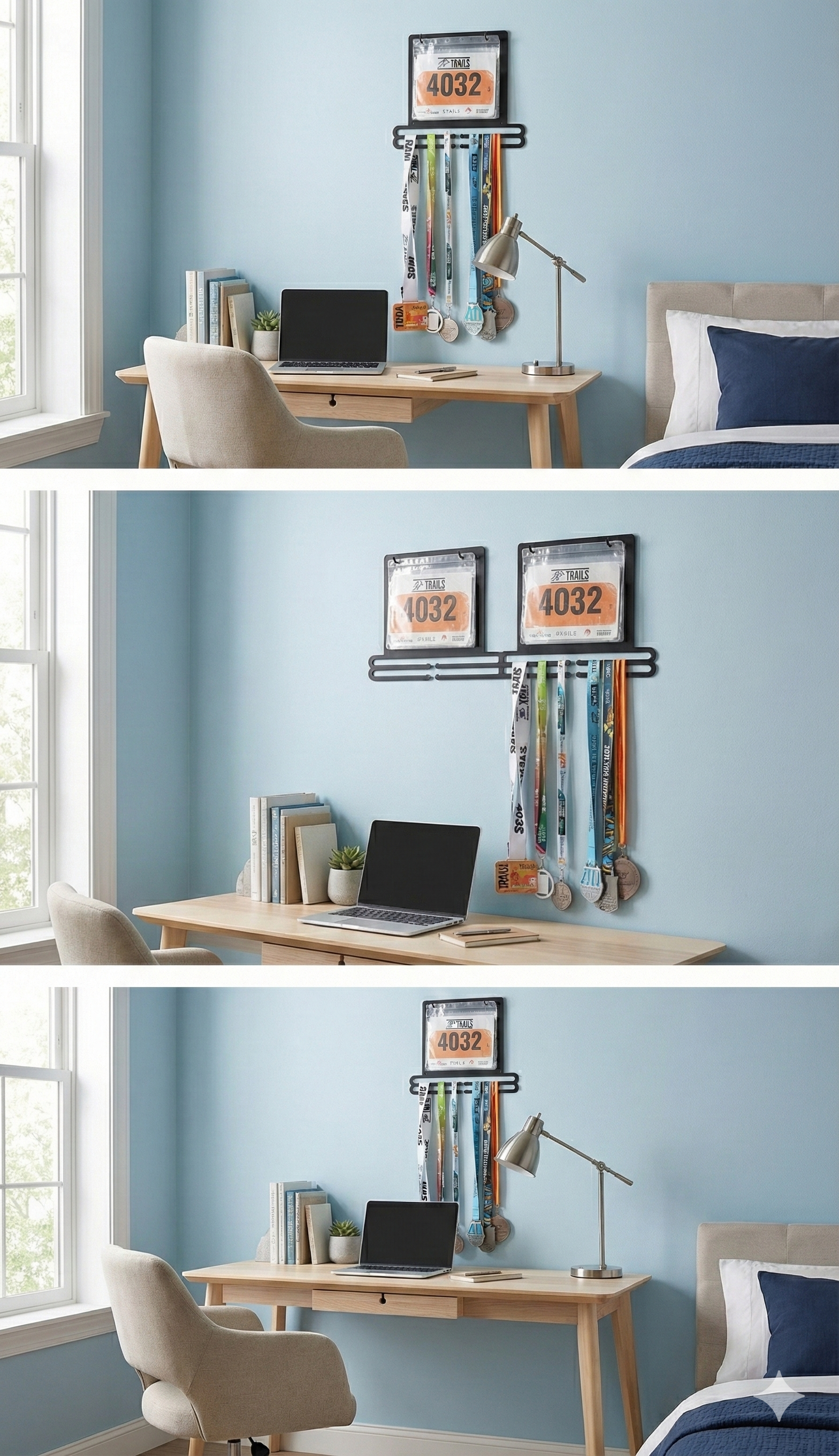 Support Médaille & Dossard - Porte-médailles en métal - Finisherzone